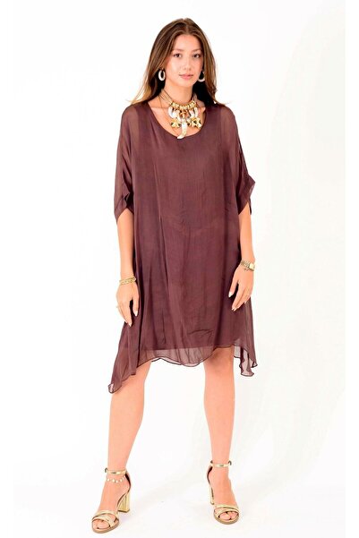 Park Moda 6129 SIRTI BAĞLAMALI İPEK ELBİSE