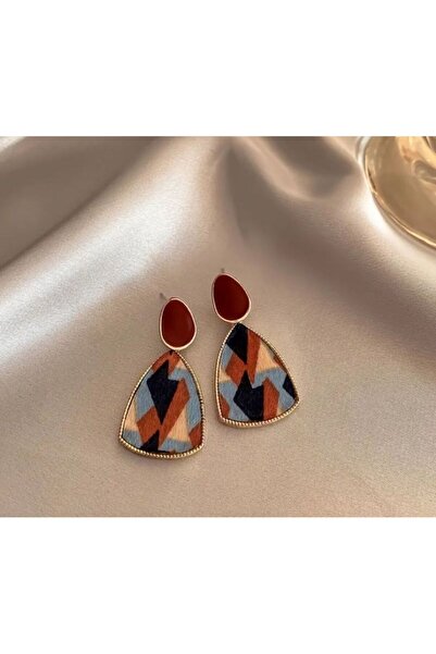 Sue Tasarım Bordo Küpe