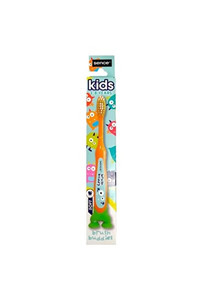 SENCE Periuță de dinți pentru copii, Sence, Brush Buddy, 3-8 ani, moale, port...