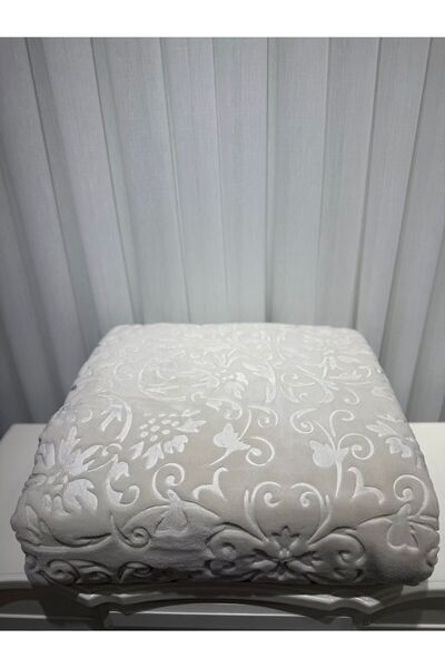 Merinos Elegans Embossed Stone Double Blanket
