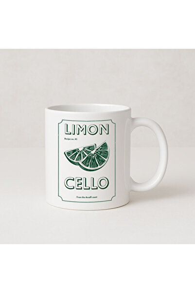 MODA كوب بورسلين هدية مطبوع عليه ليمون ليمون تشيلو