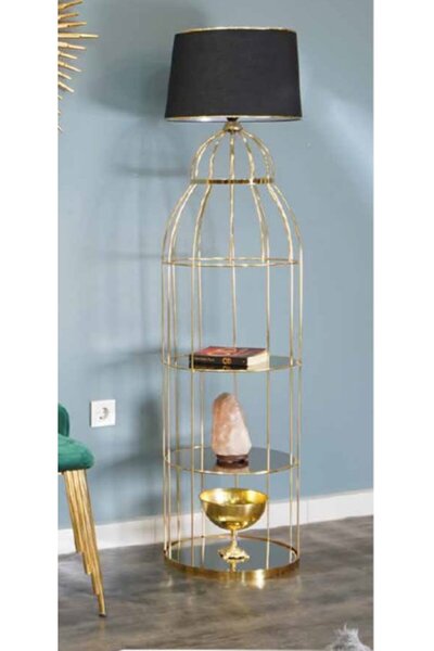 Yuvaset Home Mim Gold Kule 3 Raflı Lambader