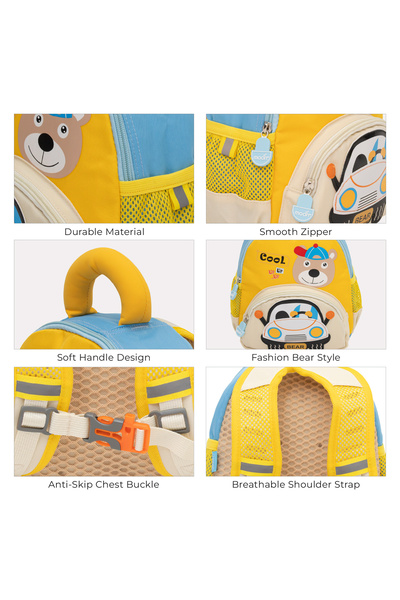 Moon Preschool Backpack for Kids(Ages 3–6) – Fun 3D Design, Comfortable Padded Straps,