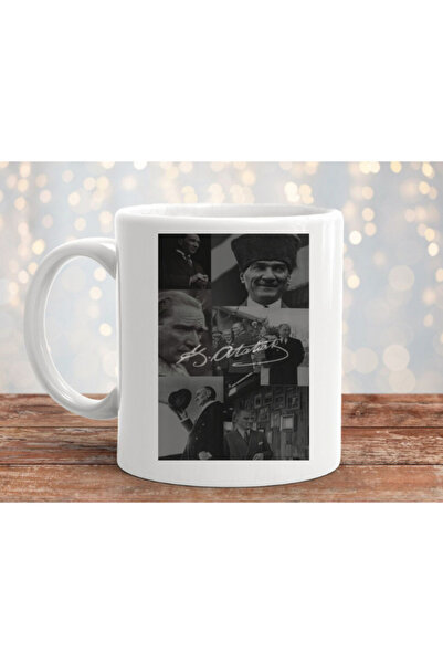 MODA كوب بورسلين مطبوع بتصميم مصطفى كمال أتاتورك