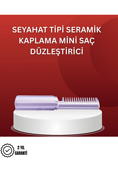 CT STONES Heated Hair Straightening Brush – Cordless and Lightweight Design