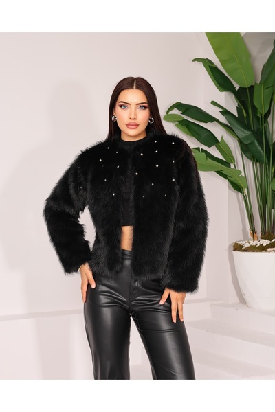 Vegove Taş Detaylı Lolita Kürk