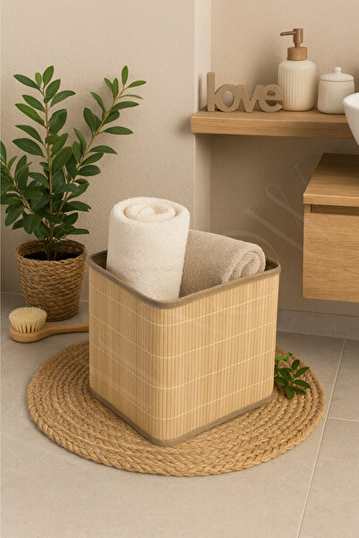 NEWNOW Καλάθι πολλαπλών χρήσεων από φυσικό μπαμπού – Οργανωτής μπάνιου και σπ...