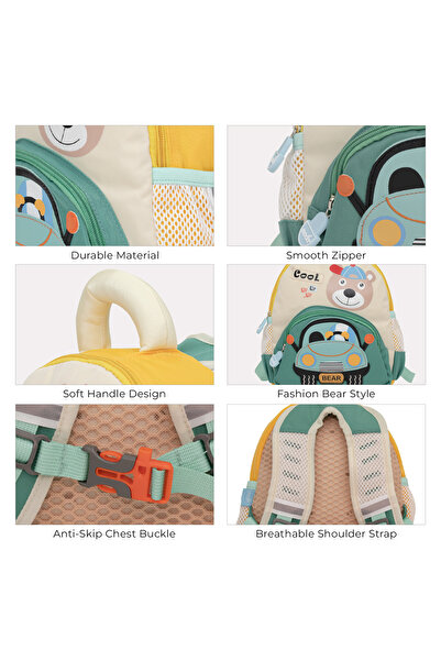 Moon Preschool Backpack for Kids(Ages 3–6) – Fun 3D Design, Comfortable Padded Straps,