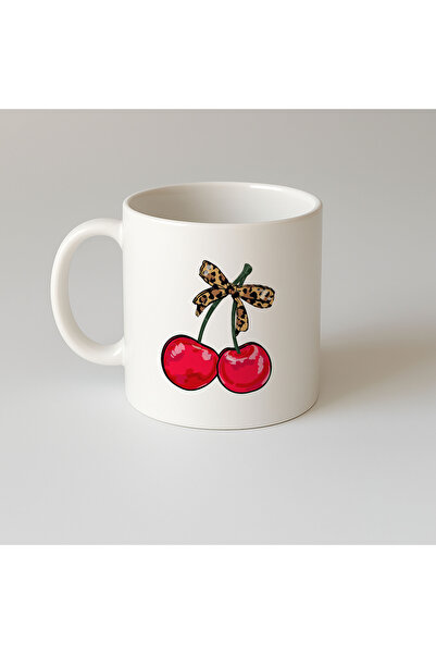 MODA كوب بورسلين هدية مطبوع بالكرز