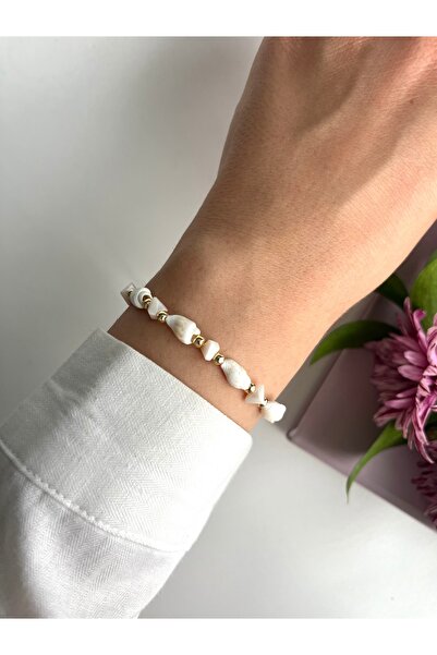 Fynbos سوار مكرامية من الحجر الطبيعي والصدف