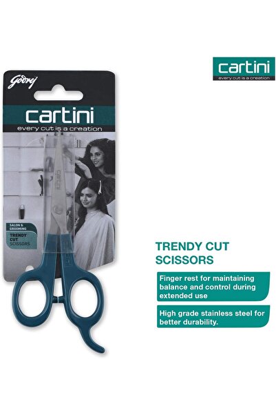 Cartini Godrej Locking Solutions and Systems Trendy Cut Scissors for Saloon Grooming, Size 14.7cm, C