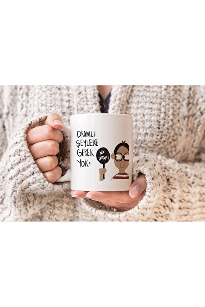 MODA كوب بورسلين هدية مطبوع بدون دراما