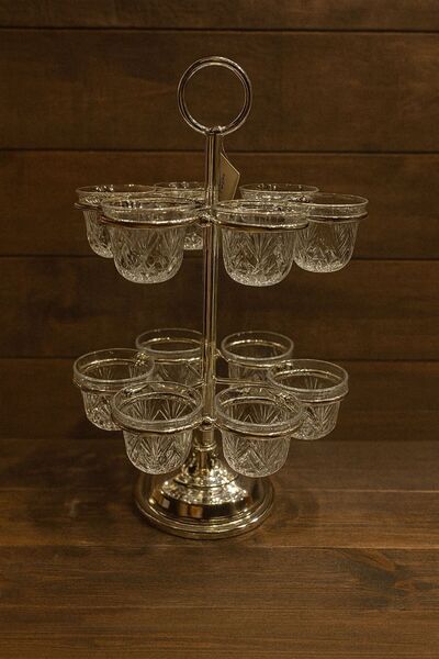 ALMASA Silver steel cup holder