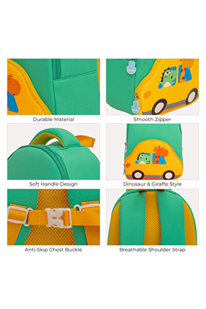 Moon Preschool Backpack for Kids(Ages 3–6) – Fun 3D Design, Comfortable Padded Straps,