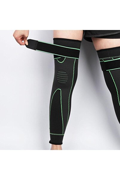 UFKSTORE دعامة ركبة طويلة حرارية مضادة للانزلاق لتقويم العظام. يخفف الألم. مناسب لجميع الرياضات أخضر (قطعة واحدة)