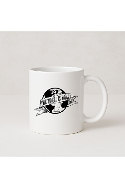 MODA كوب بورسلين هدية مطبوع عليه وجه مصاب بندمة الوجه