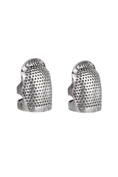 choice2 كشتبان خياطة من نوع KRABALL، قطعتان، بتصميم عتيق، واقي للأصابع، كشتبا...