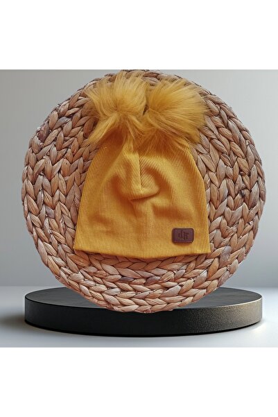 Panowill Design Kız Erkek Bebek Ponponlu Esnek Pamuklu Mevsimlik Bere