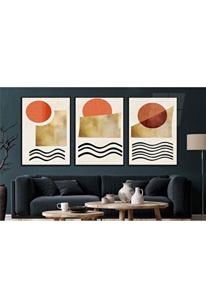 seninürünün Σετ 3 τεμαχίων με θέμα την τέχνη της εκτύπωσης σε πραγματικό γυαλ...