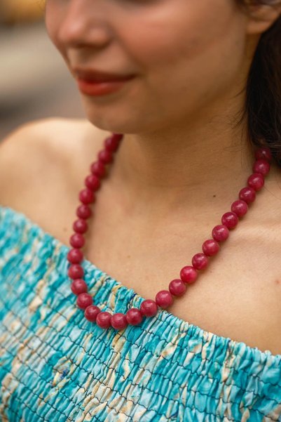 Miss Boheme Dried Rose Necklace