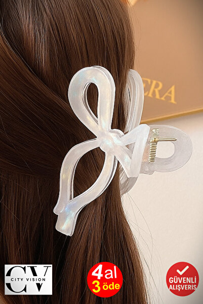 cityvision Bow Model White Color 11 cm Acetate Latch Buckle