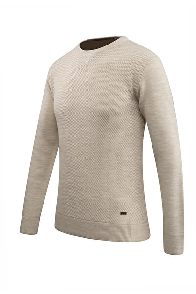 Çizgi Triko Ανδρικό πουλόβερ με λαιμόκοψη πλεκτό μονόχρωμο κλασικό πλεκτό σχέδιο