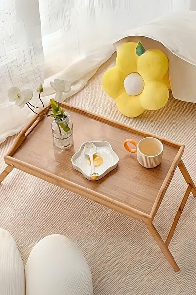 HSDemirci Foldable Bamboo Enjoyment Tray