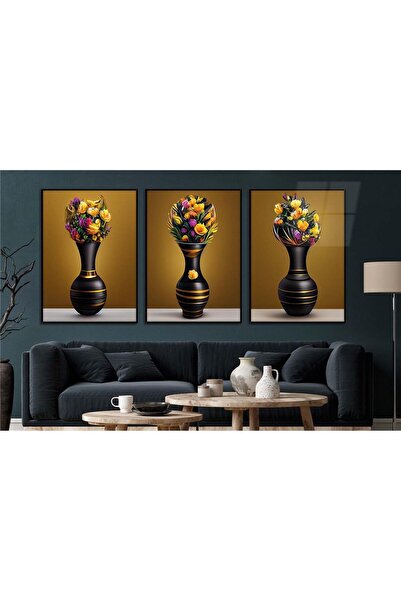 seninürünün Σετ 3 τεμαχίων με θέμα την τέχνη της εκτύπωσης σε πραγματικό γυαλ...