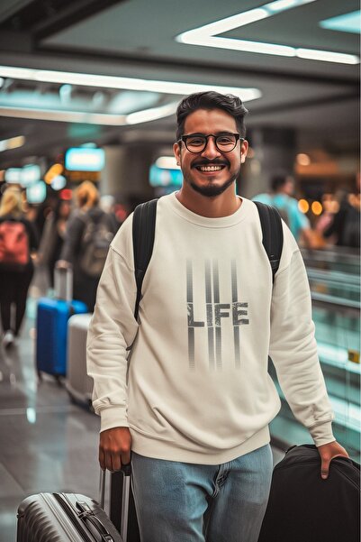 ArtYus Hanorac LIFE STRIPED Colorful Bass cu imprimeu s guler rotund