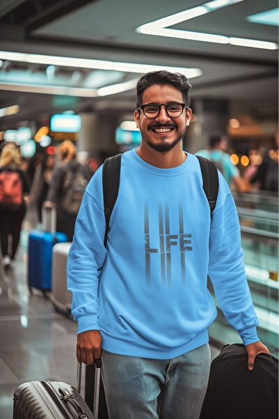 ArtYus Hanorac LIFE STRIPED Colorful Bass cu imprimeu s guler rotund