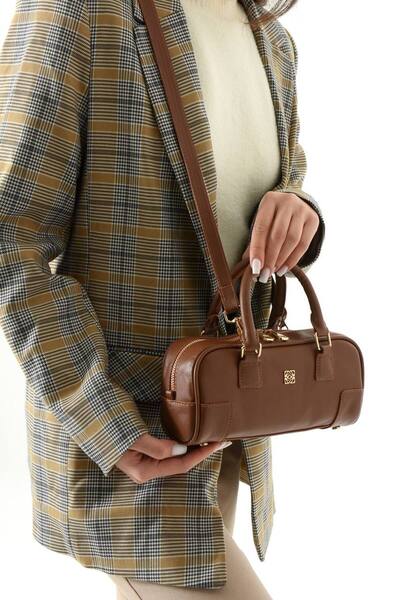 Çanta Trend Women's Tan Single Compartment Hand and Shoulder Crossbody Bag