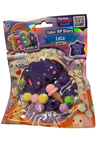 TOYFEST Taba World Lala Renk Değiştiren Tavşan Squishy Oyuncak Seri 1 Pom Pomlu