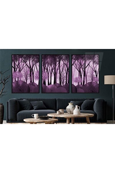 seninürünün Σετ 3 τεμαχίων με θέμα την τέχνη της εκτύπωσης σε πραγματικό γυαλ...