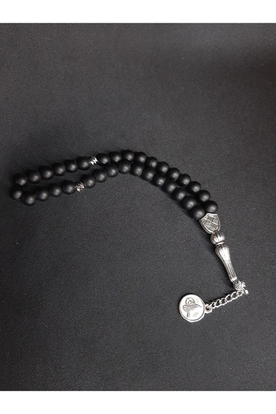 MRYart Matte Black Glass Beads Stylish Design Prayer Beads