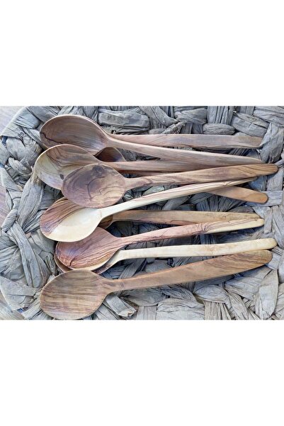 SUR AHŞAP EPOKSİ ZEYTİN AĞACINDAN EL YAPIMI ORGANİK YEMEK KAŞIĞI - 24 cm - (1...