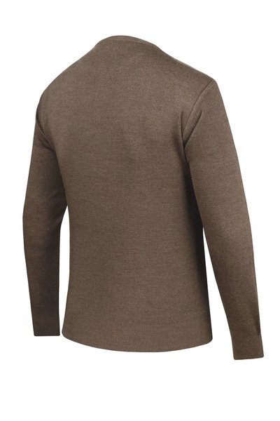 Çizgi Triko Ανδρικό πουλόβερ με λαιμόκοψη με σχέδιο από ατσάλινο πλέγμα κλασικής εφαρμογής