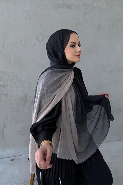 ALLURİNG Gradient Comfort Shawl Black&Beige