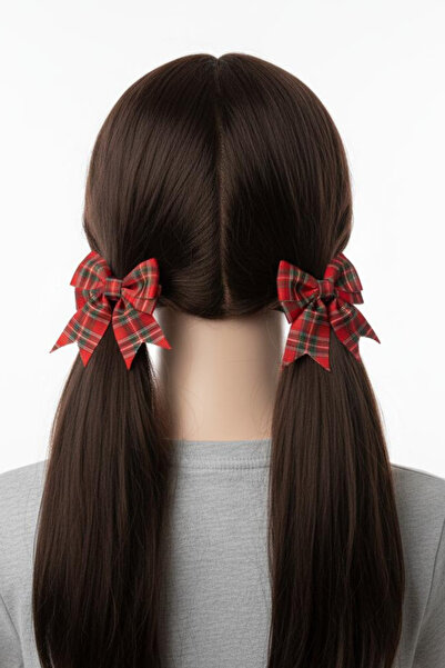 Jaida Moda Детска еластична коледна лента за коса – модел с панделка, 2 броя