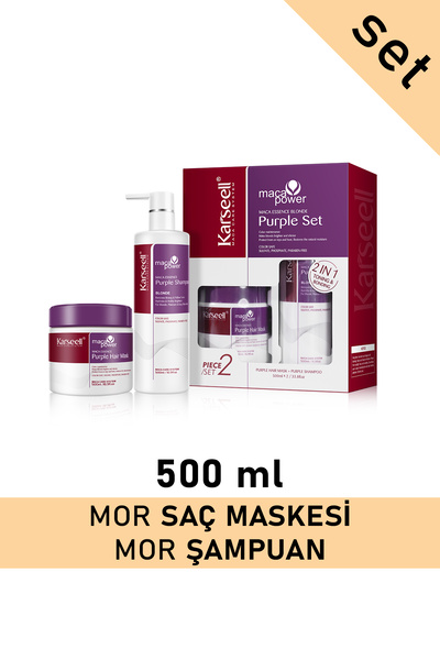 Karseell SET Maca Purple Mor Şampuan 500 ml + Mor Maske 500 ml