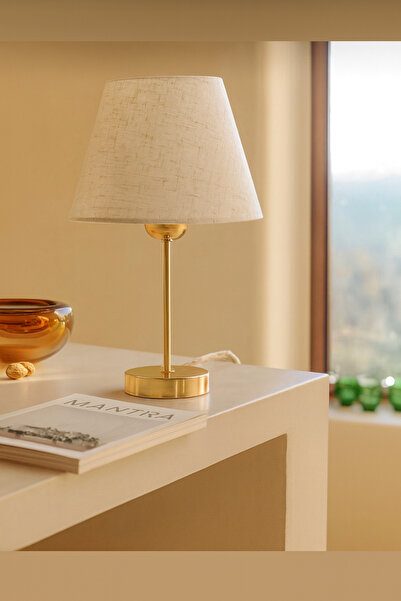 EvLight Elegance of Gold Touch Lampshade – Modern Table Lamp
