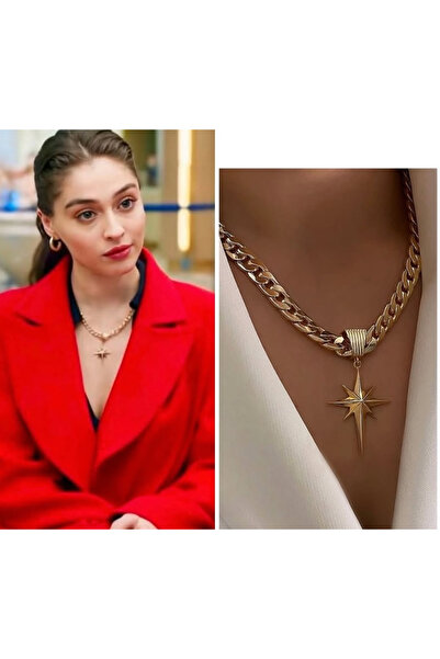 ÇELİK GOLD KUTUP YILDIZI KOLYE