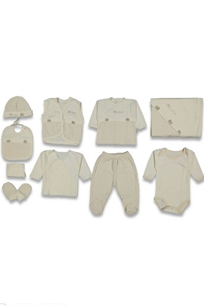 Cherub Baby Fish Patterned Baby Boy Newborn 10 Piece Hospital Release Bodysuit Set