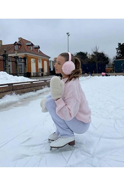 Wearflawless Plush Foldable Pink Earmuffs, Plush Winter Earmuffs That Protect from the Cold, Winter Gift