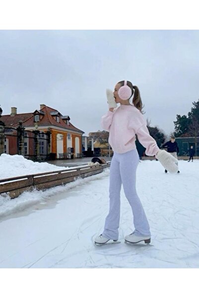 Wearflawless Plush Foldable Pink Earmuffs, Plush Winter Earmuffs That Protect from the Cold, Winter Gift