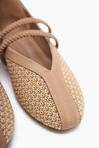 Limoya Gwen Beige Women's Ballerinas with Rubber Detail