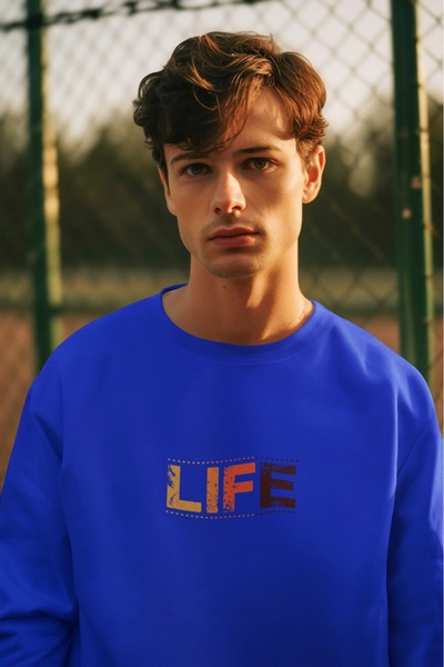 ArtYus LIFE2 Colorat cu imprimeu guler rotund bucăți Swea tricou