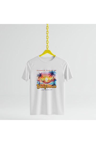 MAGORS Summer Printed Standard Fit Cotton Women's T-Shirt with Bicycle Neckline-Cool