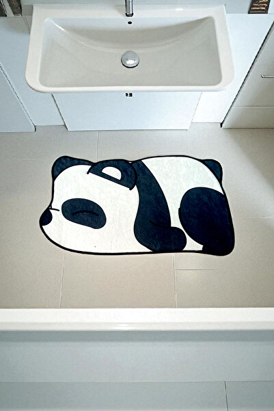 colezahome Cute Animal Pattern Water Absorbent Shower Front Bath Mat Toilet Seat One-Piece Animal Bath Rug