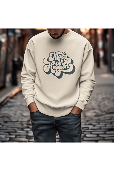 ArtYus قم بعمل ذلك بنفسك: سويت شيرت مطبوع عليه ألوان متنوعة وياقة دائرية