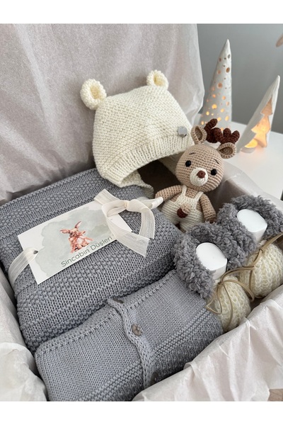 Sincabın Düşleri مجموعة هدايا ترحيبية للأطفال حديثي الولادة، طقم ملابس من الت...